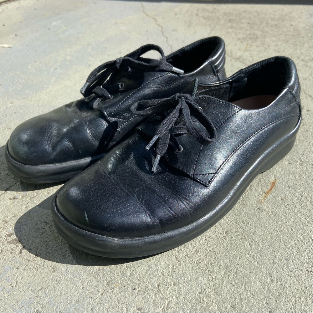 Footprints Birkenstock Corvallis Black leather Shoes Womens size 39